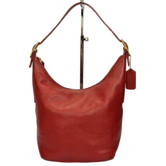 Vintage Coach Red Legacy Glove Tanned leather Shoulder Bag 9823 - Picture 1 of 15